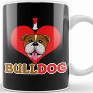 Baskı Dükkanı I Love Bulldog Pop Art Portrait Bouledogue Kupa