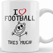 Baskı Dükkanı I Love Football This Much Kupa