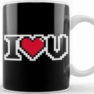 Baskı Dükkanı I Love You Video Game Heart Kupa