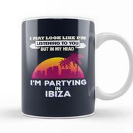 Baskı Dükkanı I May Look Like Im Listening But Partying In Kavos Kupa