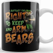 Baskı Dükkanı I Support The Right To Arm Bears 2nd Amendment Pun Kupa
