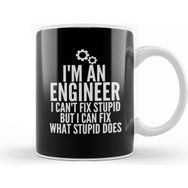 Baskı Dükkanı I'm An Engineer I Can't Fix Stupid Funny Engineering 04 Beyaz Porselen Kupa Bardak