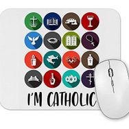 Baskı Dükkanı Im Catholic Mouse Pad
