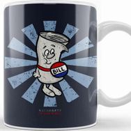 Baskı Dükkanı Im Just A Bill Retro Japanese Schoolhouse Rock Beyaz Porselen Kupa Bardak