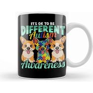 Baskı Dükkanı It S Ok To Be Different Autism Awareness Heart Kupa