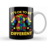 Baskı Dükkanı It S Ok To Be Different Autism Awareness Panda Kupa
