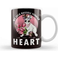 Baskı Dükkanı Jack Russel Terrier Is My Heart Dogs Dog Puppy Kupa