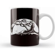 Baskı Dükkanı Japan Crane Stork Sakura Cherry Blossom Tree Japanese Art Kupa Bardak