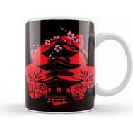 Baskı Dükkanı Japan Flag House Sakura Cherry Blossom Tree Nature Japanese Kupa