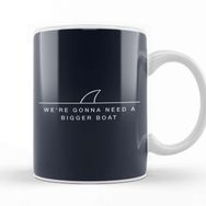 Baskı Dükkanı Jaws Boat Quote Minimal Porselen Beyaz Kupa Bardak