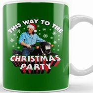 Baskı Dükkanı Jean Claude Van Damme This Way To The Christmas Party Porselen Beyaz Kupa Bardak