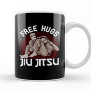 Baskı Dükkanı Jiu Jitsu Free Hugs Funny Bjj Pun Martial Arts Kupa Bardak