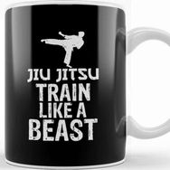 Baskı Dükkanı Jiu Jitsu Train Like A Beast Brazilian Jiu Jitsu Kupa Bardak