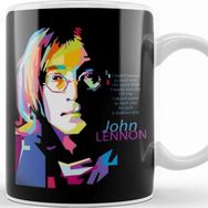 Baskı Dükkanı John Lennon Pop Art Porselen Beyaz Kupa Bardak