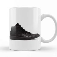Baskı Dükkanı Jordan 1 Mid Black Leather Kupa