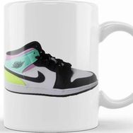 Baskı Dükkanı Jordan 1 Mid Pastel Black Toe Kupa