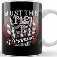 Baskı Dükkanı Just The Tip I Promise Usa Flag Bullet Pun Kupa
