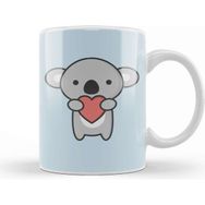Baskı Dükkanı Kawaii Cute Koala With Heart Kupa