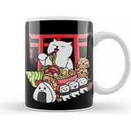 Baskı Dükkanı Kawaii Japanese Food Cat Kupa