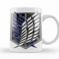 Baskı Dükkanı KB10022 Attack On Titan The Survey Corps Logo Porselen Kupa Bardak