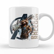 Baskı Dükkanı KB10043 Avengers Rocket Raccoon Porselen Kupa Bardak