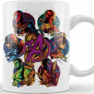 Baskı Dükkanı KB10048 Avengers Crew Porselen Kupa Bardak