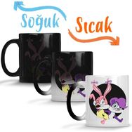 Baskı Dükkanı KB10069 Babs Bunny And Fifi La Fume Porselen Kupa Bardak