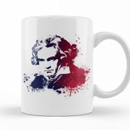 Baskı Dükkanı KB10117 Bee Thoven Porselen Kupa Bardak