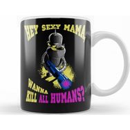 Baskı Dükkanı KB10125 Bender Wanna Kill All Humans Porselen Kupa Bardak