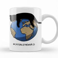 Baskı Dükkanı KB10284 Cats Rule The World Porselen Kupa Bardak