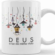 Baskı Dükkanı KB10430 Deus Minha Luz Porselen Kupa Bardak