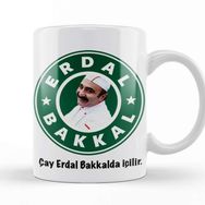 Baskı Dükkanı KB10493 Erdal Bakkal Porselen Kupa Bardak