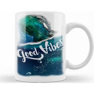 Baskı Dükkanı KB10671 Good Vibes Porselen Kupa Bardak