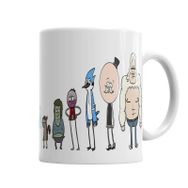 Baskı Dükkanı KB1086 Regular Show Rules Are For Fools Rickboy Porselen Kupa Bardak