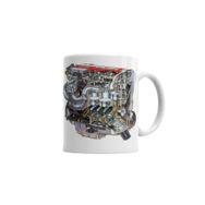 Baskı Dükkanı KB1088 Red Top Opel Engine Porselen Kupa Bardak