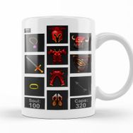 Baskı Dükkanı KB11043 Knight Set Tibia Knight Set Porselen Kupa Bardak