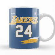 Baskı Dükkanı KB11080 Lakers 24 Bryant Purple Roxx Ink Porselen Kupa Bardak