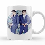 Baskı Dükkanı KB11096 Lee Jong Suk And Kim Woo Bin Porselen Kupa Bardak
