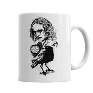 Baskı Dükkanı KB1110 The Crow Face Porselen Kupa Bardak