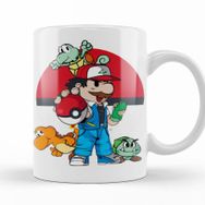 Baskı Dükkanı KB11203 Mario Pokemario Porselen Kupa Bardak