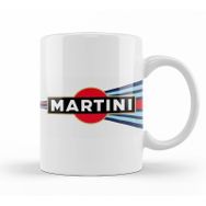 Baskı Dükkanı KB11207 Martini Racing Curved Stripe Porselen Kupa Bardak