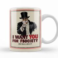 Baskı Dükkanı KB11298 Mr Robot I Want You For Fsociety Porselen Kupa Bardak