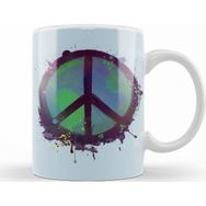 Baskı Dükkanı KB11489 Peace Porselen Kupa Bardak