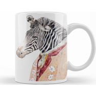 Baskı Dükkanı KB11607 Renkli Zebra Porselen Kupa Bardak
