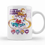 Baskı Dükkanı KB11661 Sailor Meow Porselen Kupa Bardak