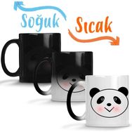 Baskı Dükkanı KB11710 Porselen Sevimli Panda Mutlu Yıllar Kupa Bardak