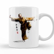 Baskı Dükkanı KB11718 Shaolin Monk Shaolin Kung Fu Porselen Kupa Bardak