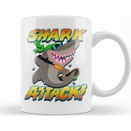 Baskı Dükkanı KB11719 Shark Attack Porselen Kupa Bardak