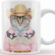 Baskı Dükkanı KB11871 Süslü Kedi Cats Porselen Kupa Bardak