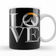Baskı Dükkanı KB11875 Symmetra Over Love Porselen Kupa Bardak